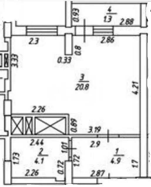 Студия Татарстан, Казань просп. Альберта Камалеева, 34А (31.1 м) - Фото 2