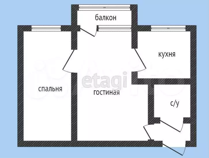 2-к. квартира, 50 м, 3/5 эт. - Фото 0