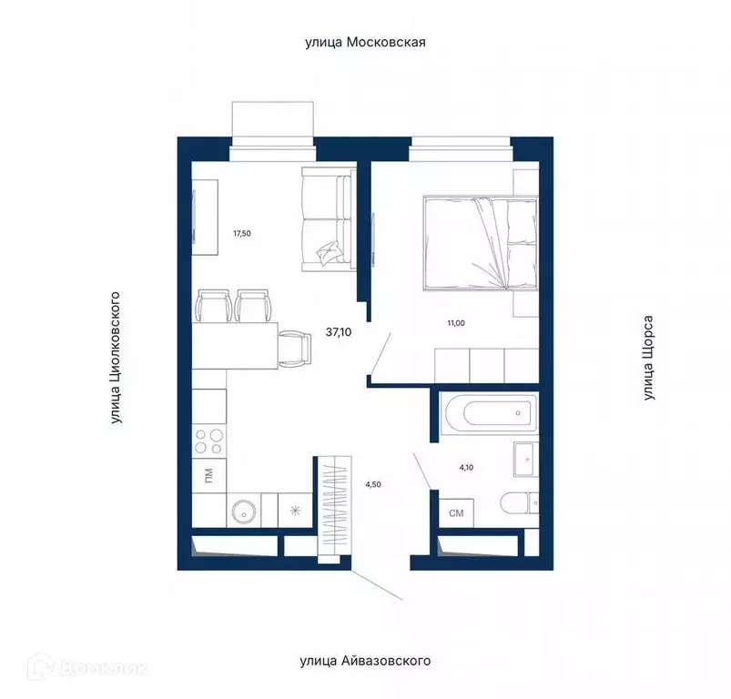 Продаётся 1-к квартира, 37.1 м - Фото 1