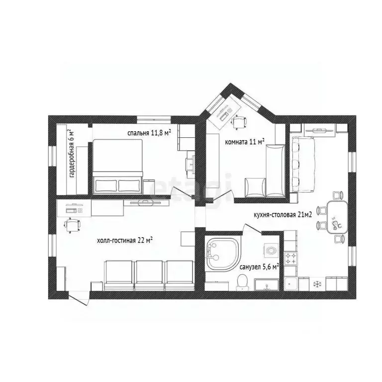 3-к кв. Белгородская область, Белгород Донецкая ул., 83Г (79.4 м) - Фото 2