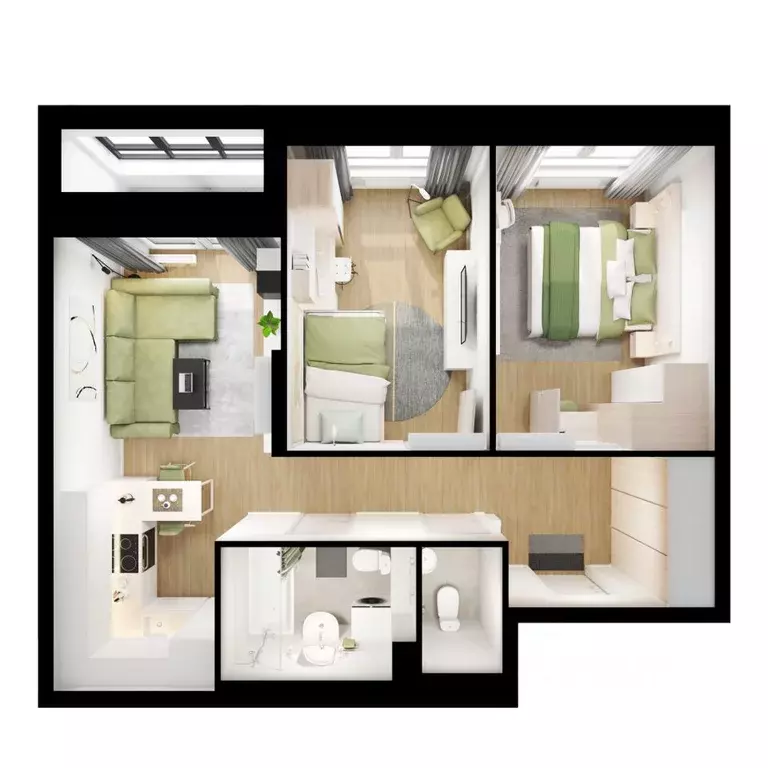 2-к кв. Ярославская область, Ярославль Волга Парк жилой комплекс, 6Б ... - Фото 2