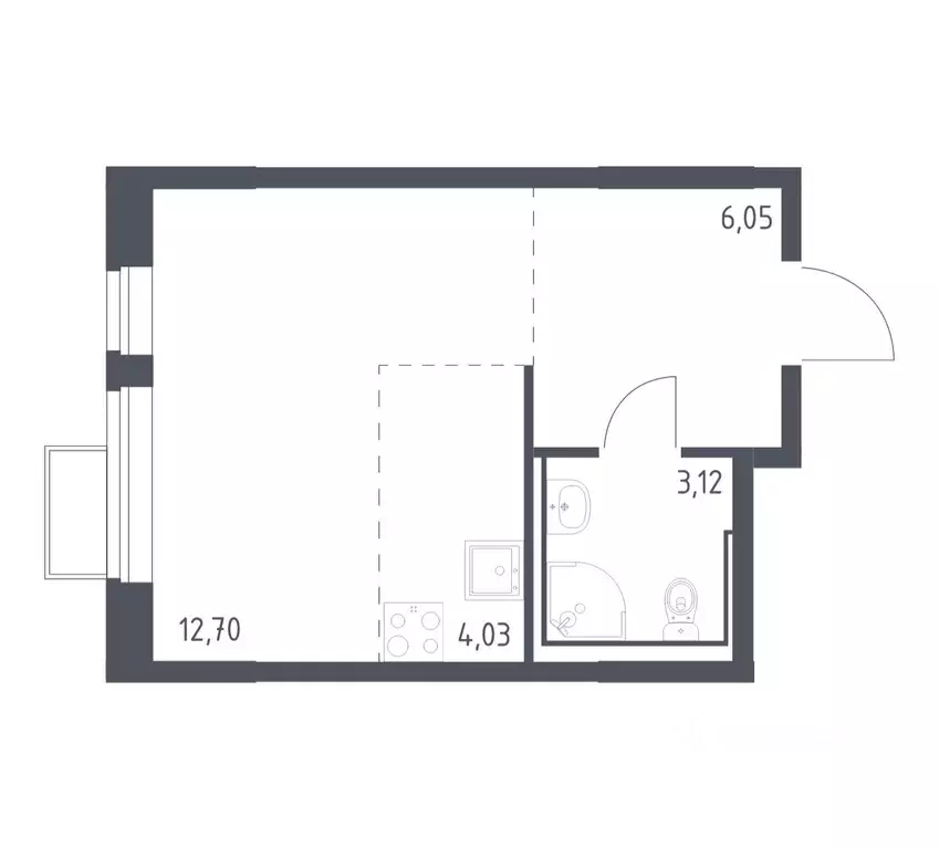 Студия Москва Ленинградское ш., 229Бк2 (25.9 м) - Фото 1
