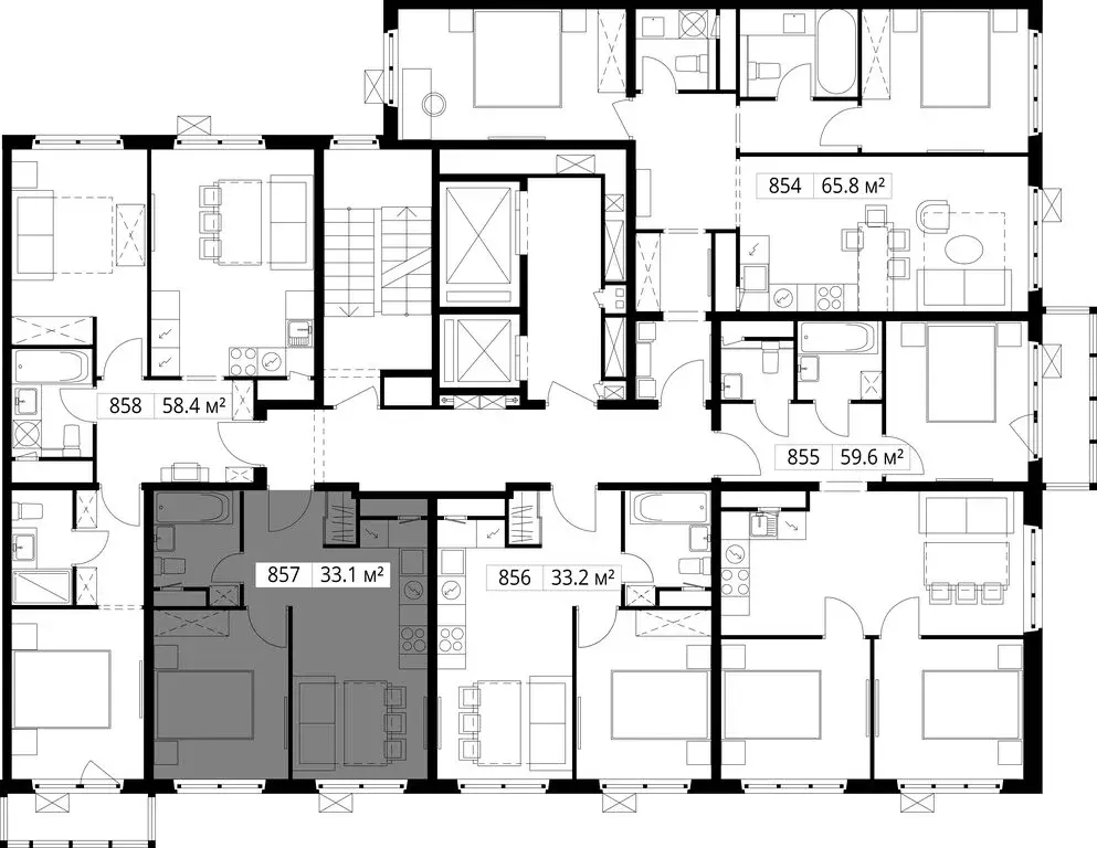 1-комнатная квартира: деревня Сапроново, микрорайон Купелинка, квартал ... - Фото 1