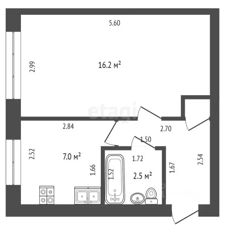 1-к кв. Марий Эл, Йошкар-Ола Якова Эшпая ул., 125 (30.1 м) - Фото 1