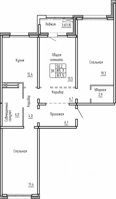 3-к кв. Новосибирская область, Новосибирск Самоцветы жилой комплекс ... - Фото 1