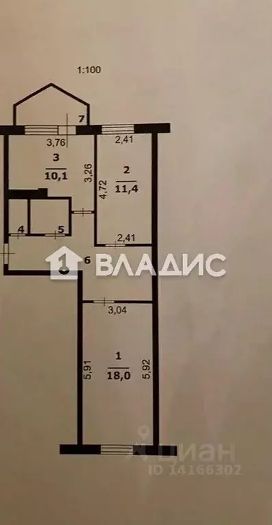 2-к кв. Белгородская область, Белгород ул. Семашко, 38 (56.5 м) - Фото 2