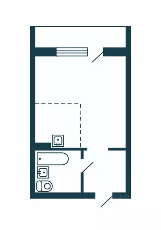 Студия Новосибирская область, Новосибирск Сухарная ул., 96/2 (25.4 м) - Фото 2