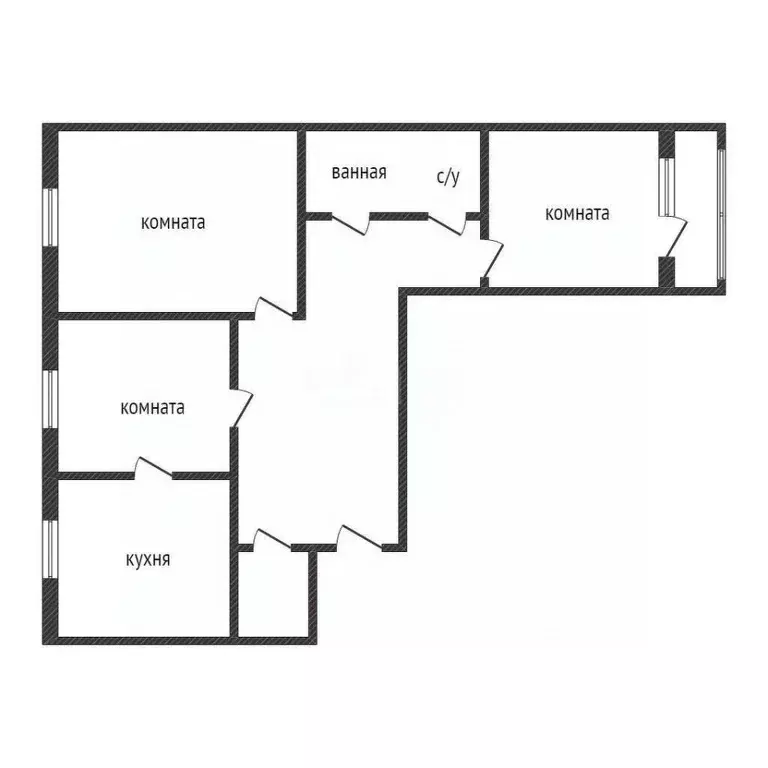 3-к кв. Курганская область, Курган Заозерный жилрайон, 3-й мкр, 34 ... - Фото 2