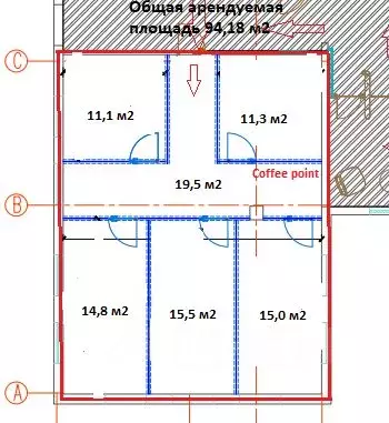 Офис в Москва 1-й Казачий пер., 7 (94 м) - Фото 1