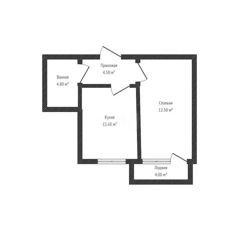 1-комнатная квартира: аул Новая Адыгея, Бжегокайская улица, 25/1к1 ... - Фото 1
