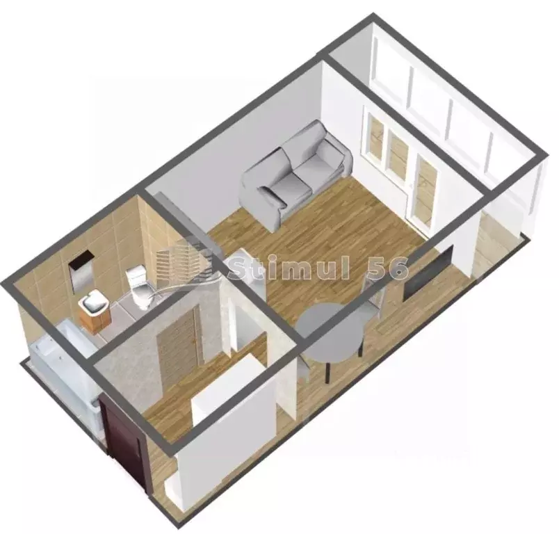 Студия Оренбургская область, Оренбург ул. Юркина, 2 (22.8 м) - Фото 1