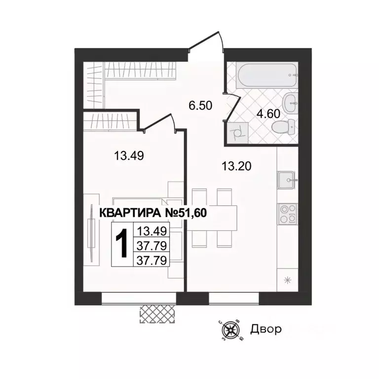 1-к кв. Владимирская область, Муром ул. 1-я Новослободская (37.59 м) - Фото 0