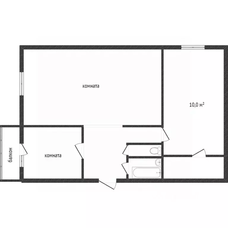 2-к кв. Воронежская область, Семилуки ул. Чапаева, 60 (44.6 м) - Фото 2