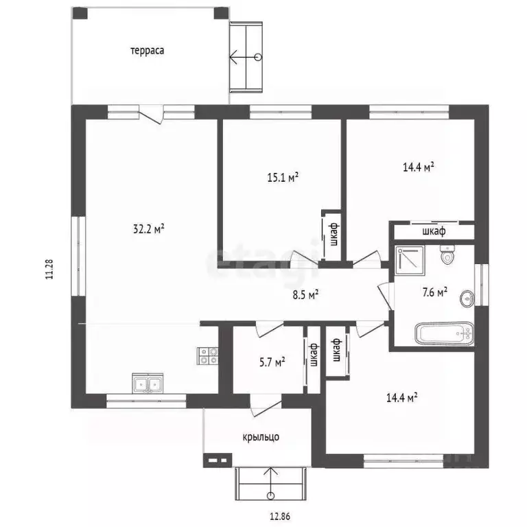 Дом в Мордовия, Лямбирский район, Берсеневское с/пос, Альтерра кп  ... - Фото 2