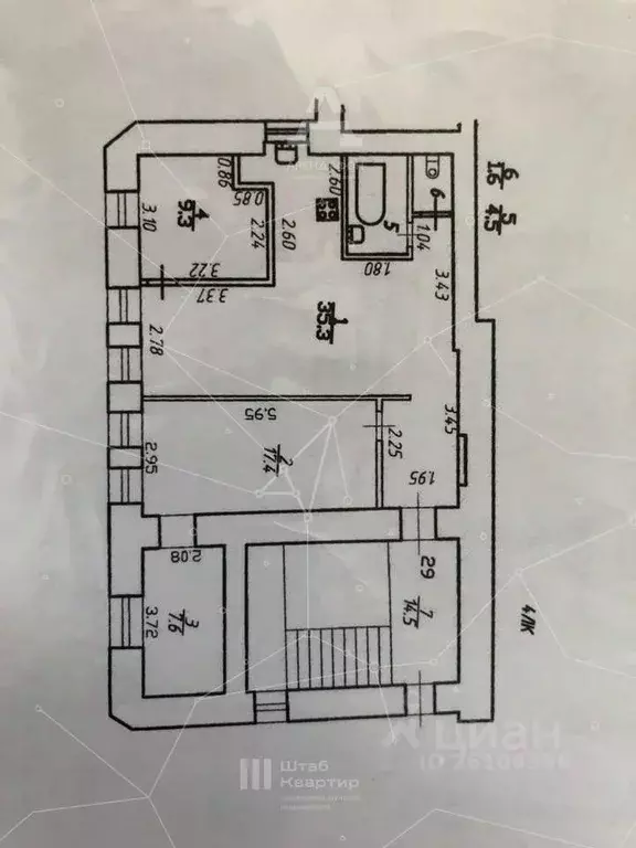 4-к кв. Санкт-Петербург ул. Блохина, 17 (76.0 м) - Фото 1