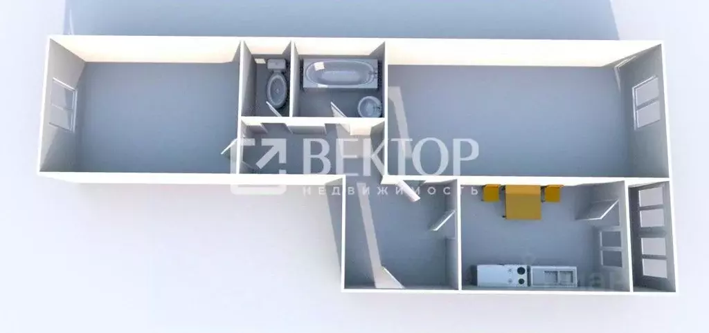 2-к кв. Ярославская область, Гаврилов-Ямский муниципальный округ, д. ... - Фото 2