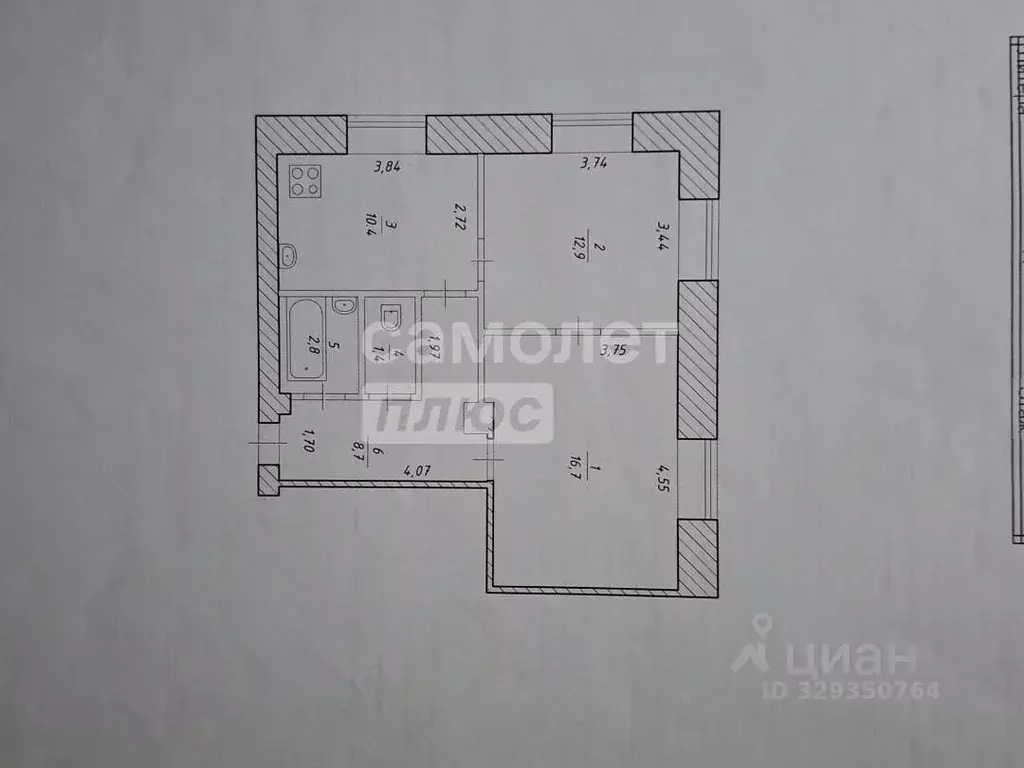 2-к кв. Башкортостан, Октябрьский ул. Горького, 40 (53.0 м) - Фото 1