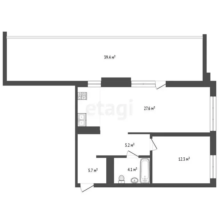 1-комнатная квартира: Тюмень, улица Михаила Сперанского, 45 (55 м) - Фото 1