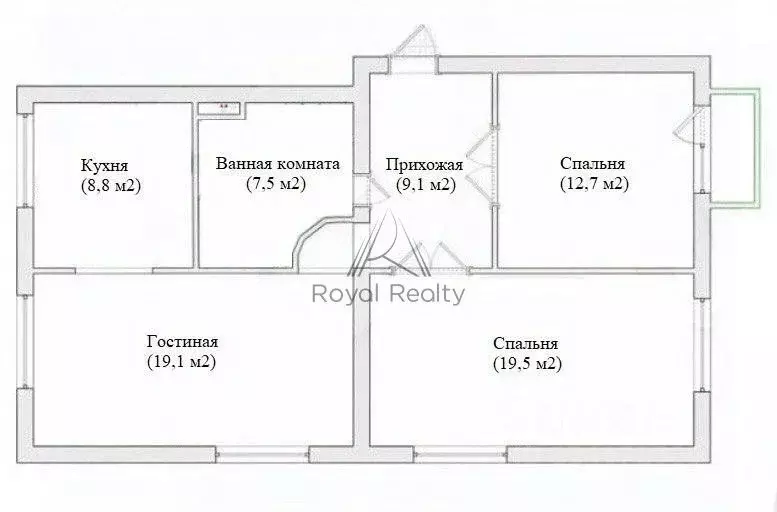 3-к кв. Санкт-Петербург ул. Типанова, 14 (78.3 м) - Фото 0