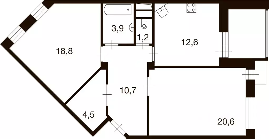 2-к кв. Москва д. Ивановское, ул. Семена Гордого, 10 (72.2 м) - Фото 0