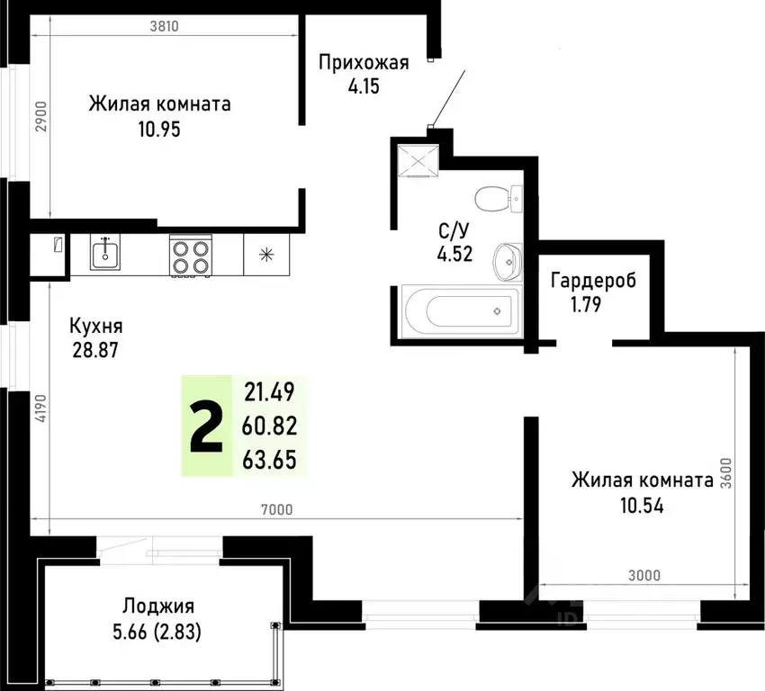 2-к кв. Краснодарский край, Анапа муниципальный округ, Нижняя ... - Фото 1