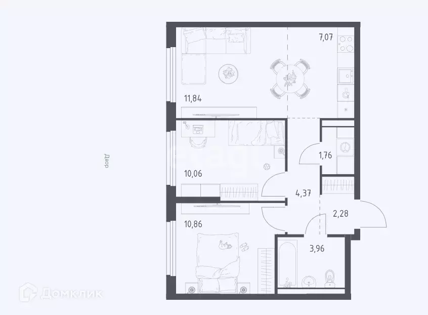 Продаётся 2-к квартира, 52 м - Фото 0