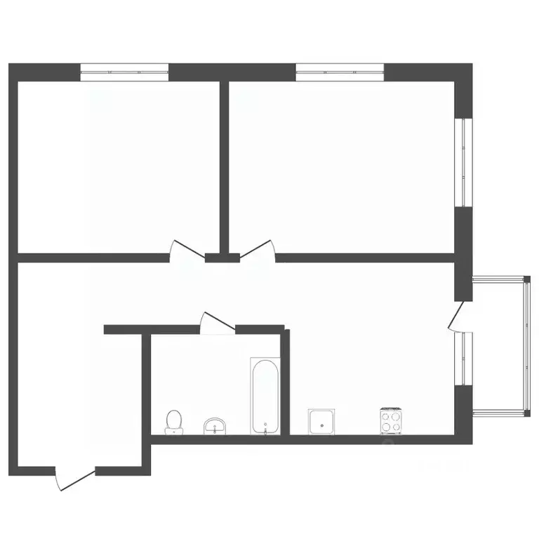 2-к кв. Тюменская область, Тюмень Полевая ул., 117к5 (49.3 м) - Фото 1