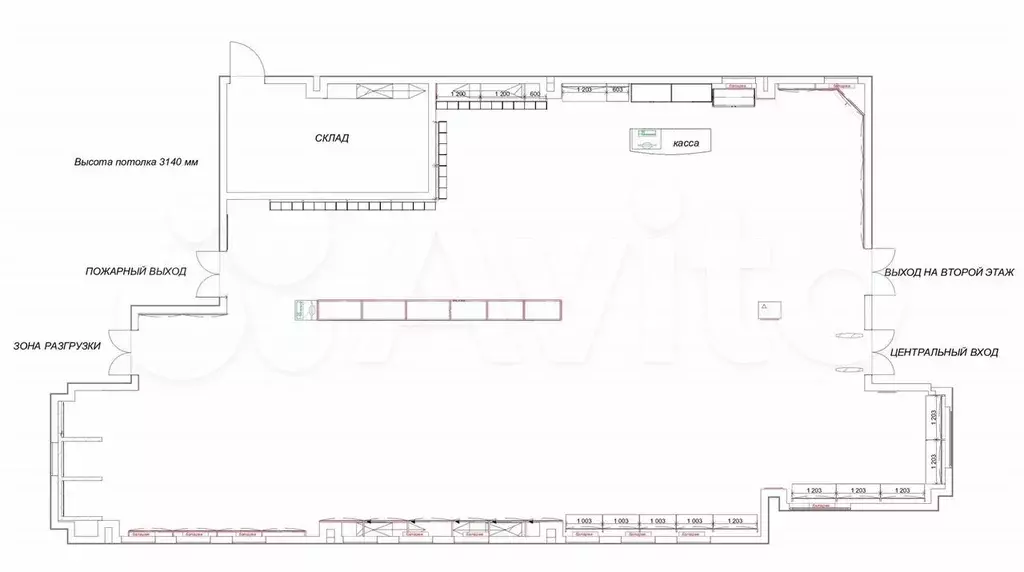 Помещение для торговли, питание, открытая планиров - Фото 0