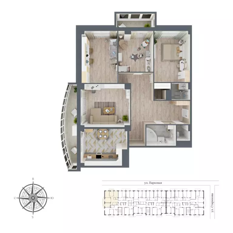 4-к кв. Карачаево-Черкесия, Черкесск Парковая ул., 10 (147.2 м) - Фото 1