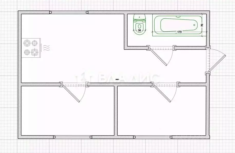 Дом в Пензенская область, с. Бессоновка проезд 1-й Дачный, 7 (90 м) - Фото 1