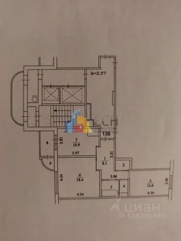 2-к кв. Московская область, Балашиха ул. Дмитриева, 12 (56.4 м) - Фото 2