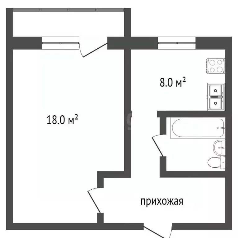 1-к кв. Воронежская область, Воронеж ул. Димитрова, 157 (35.4 м) - Фото 1