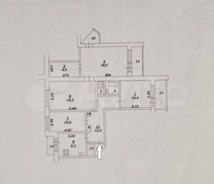 4-к. квартира, 97 м, 7/9 эт. - Фото 0