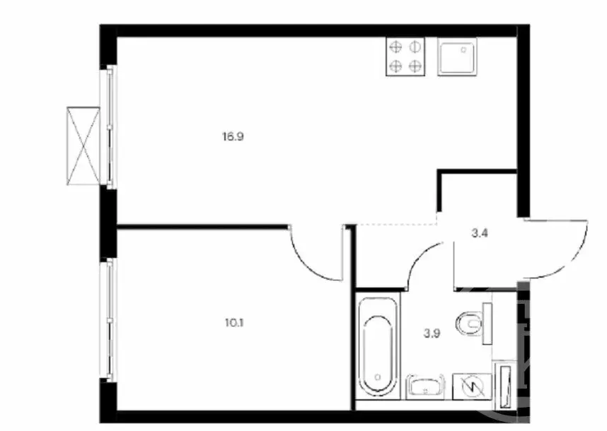 1-комнатная квартира: Янино-1, Голландская улица, 18к3 (34.3 м) - Фото 0