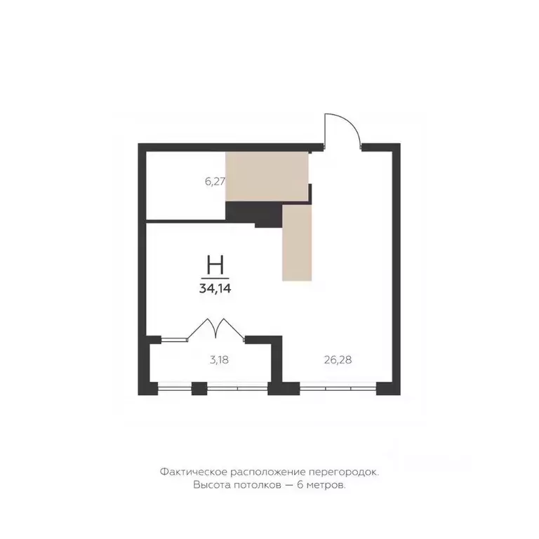 1-к кв. Тульская область, Тула городской округ, пос. Молодежный 10А ... - Фото 1