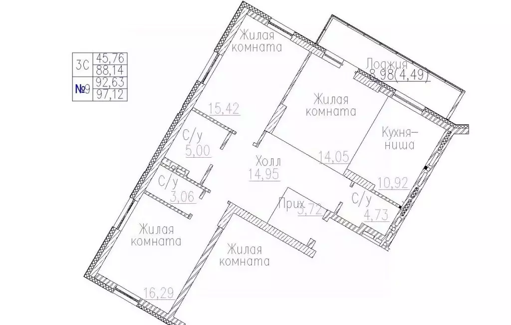 3-к кв. Новосибирская область, Новосибирск На Демьяна Бедного жилой ... - Фото 0
