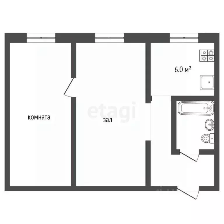 2-к кв. Московская область, Воскресенск городской округ, Фосфоритный ... - Фото 2