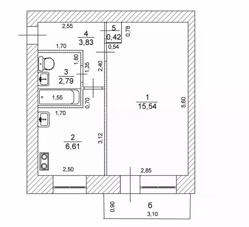 1-к кв. Ульяновская область, Ульяновск Ростовская ул., 18 (29.2 м) - Фото 2