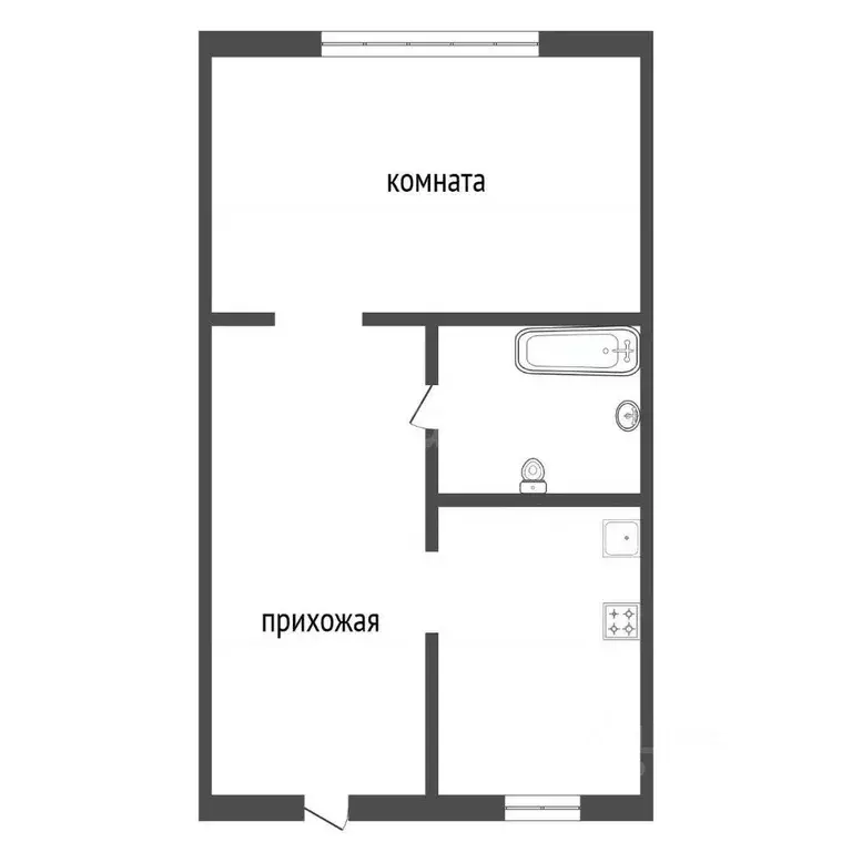 Студия Иркутская область, Иркутск Радужный мкр, 78 (30.1 м) - Фото 1
