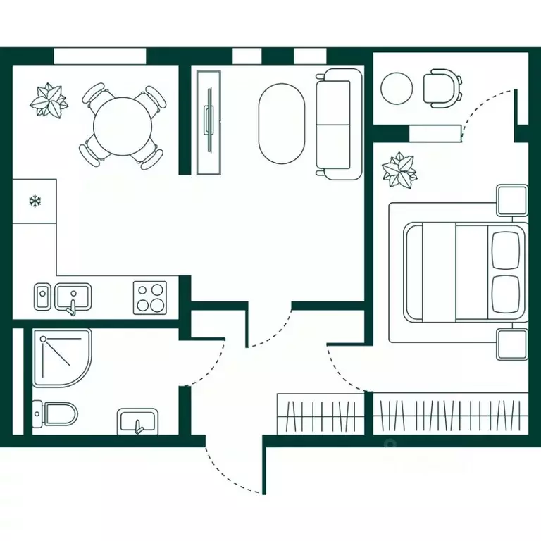 1-к кв. Дагестан, Дербент Новая История жилой комплекс (45.5 м) - Фото 1