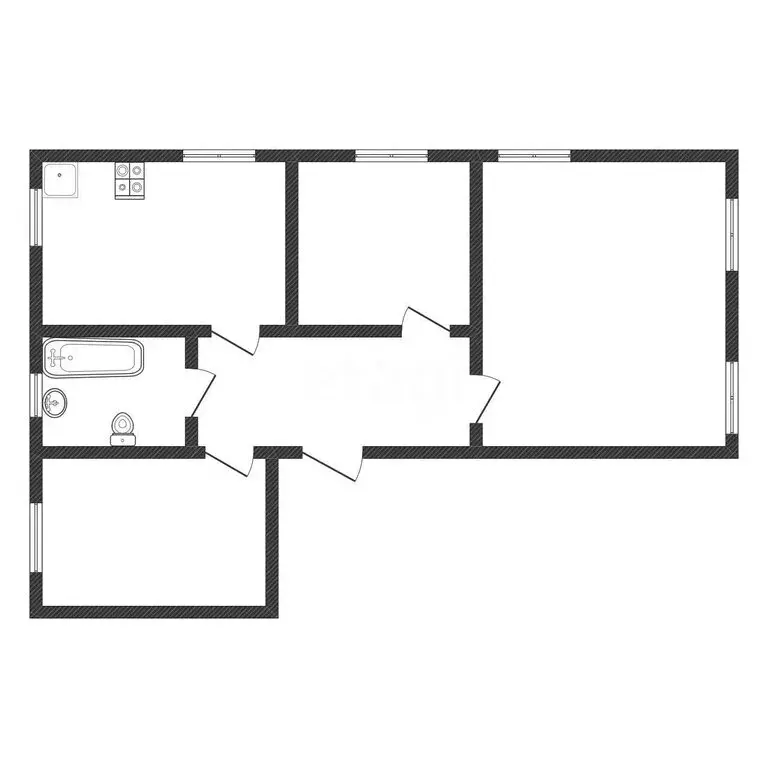 3-комнатная квартира: Черкесск, Донская улица, 60 (80 м) - Фото 1