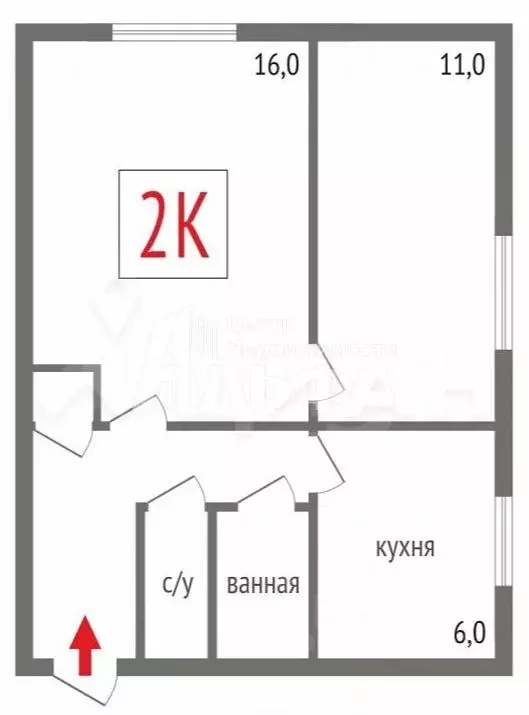 2-к кв. Ростовская область, Азов Азовский район, ул. Измайлова, 37/41 ... - Фото 1