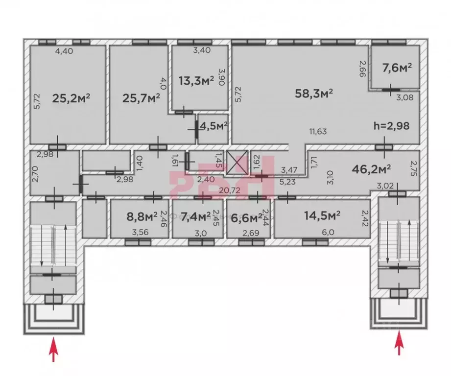 Офис в Тюменская область, Тюмень ул. 30 лет Победы, 60к2 (240 м) - Фото 2