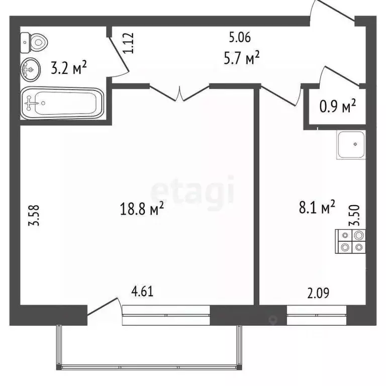 1-к кв. Саха (Якутия), Якутск ул. Маяковского, 96 (36.5 м) - Фото 1