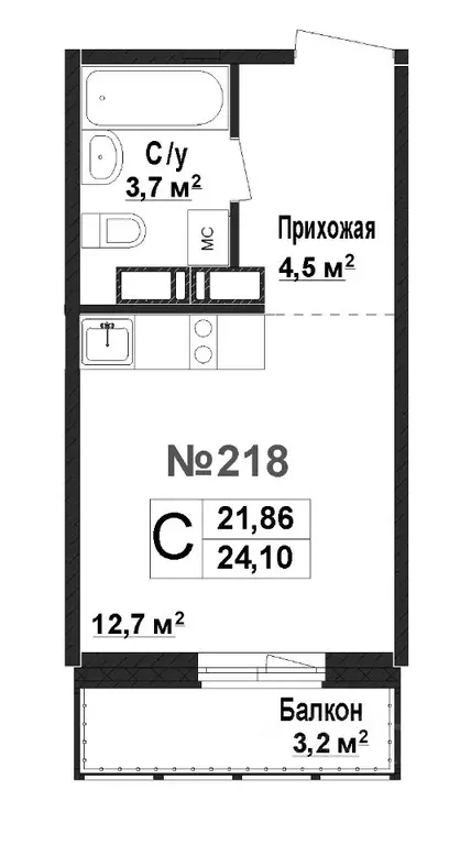 Студия Нижегородская область, Нижний Новгород Торпедо жилой комплекс ... - Фото 1