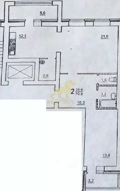 2-к кв. Тверская область, Тверь бул. Гусева, 62 (70.0 м) - Фото 1