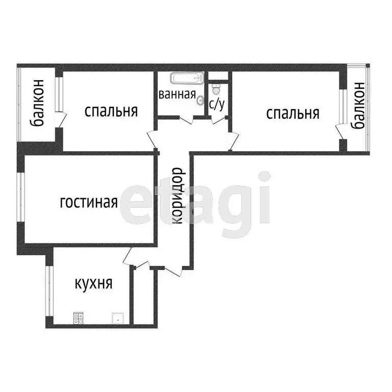 3-комнатная квартира: Ульяновск, проспект Созидателей, 4 (62.5 м) - Фото 1