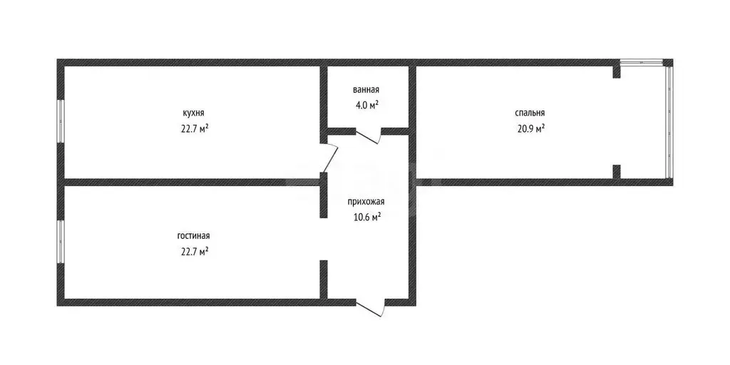 2-комнатная квартира: Махачкала, улица Юсупова, 34 (86 м) - Фото 1