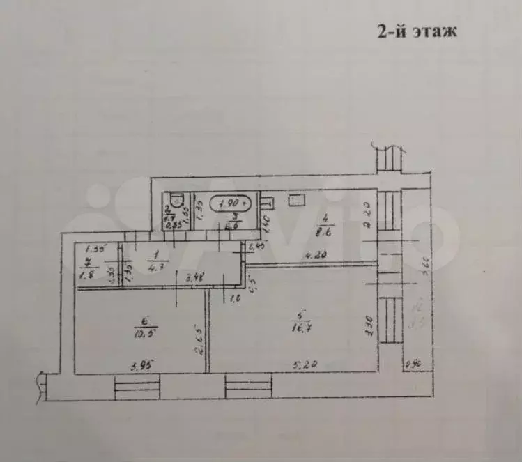 2-к. квартира, 46 м, 2/2 эт. - Фото 0