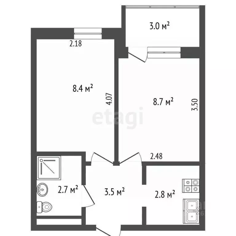 1-к кв. Крым, Ялта ул. Блюхера, 40А (30.0 м) - Фото 1
